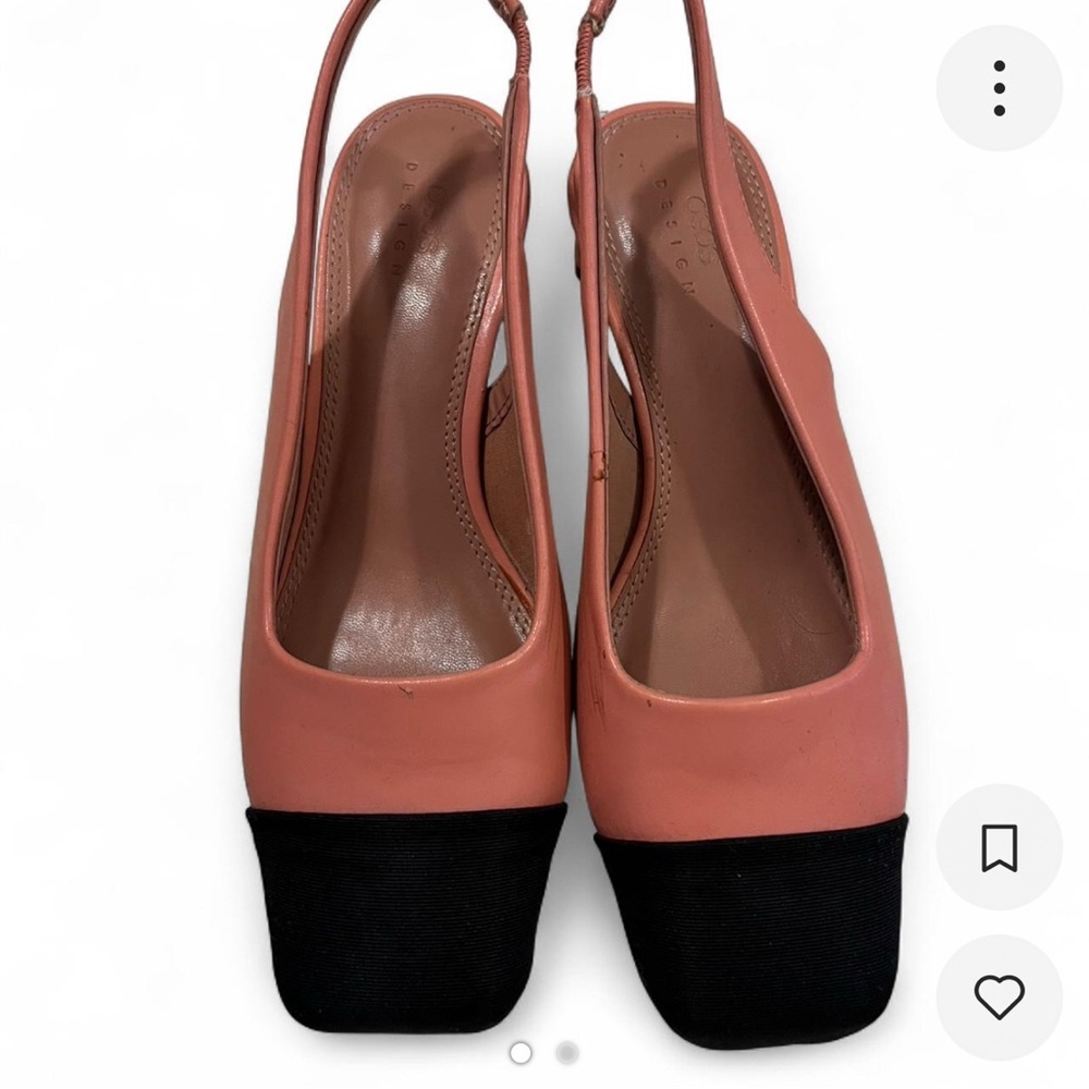 Pink sling back heels